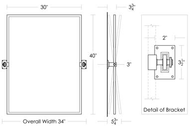 Metropolitan Pivoting Mirror [Large]